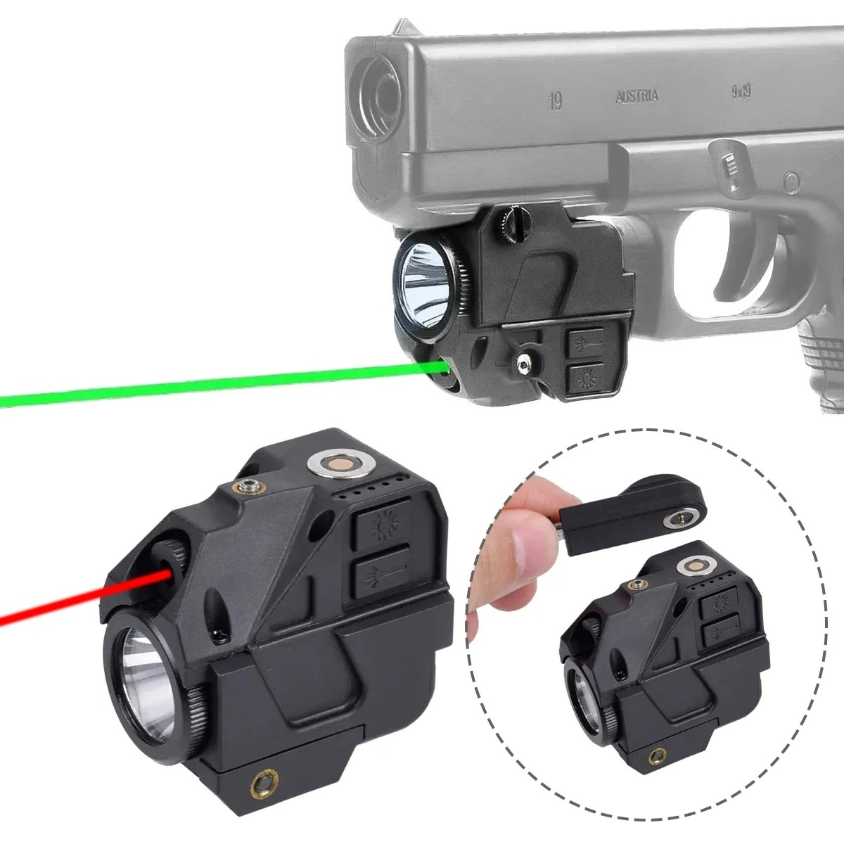 مصباح يدوي تكتيكي صغير الحجم م - مراجعة Industrial Laser Pointer وسعره