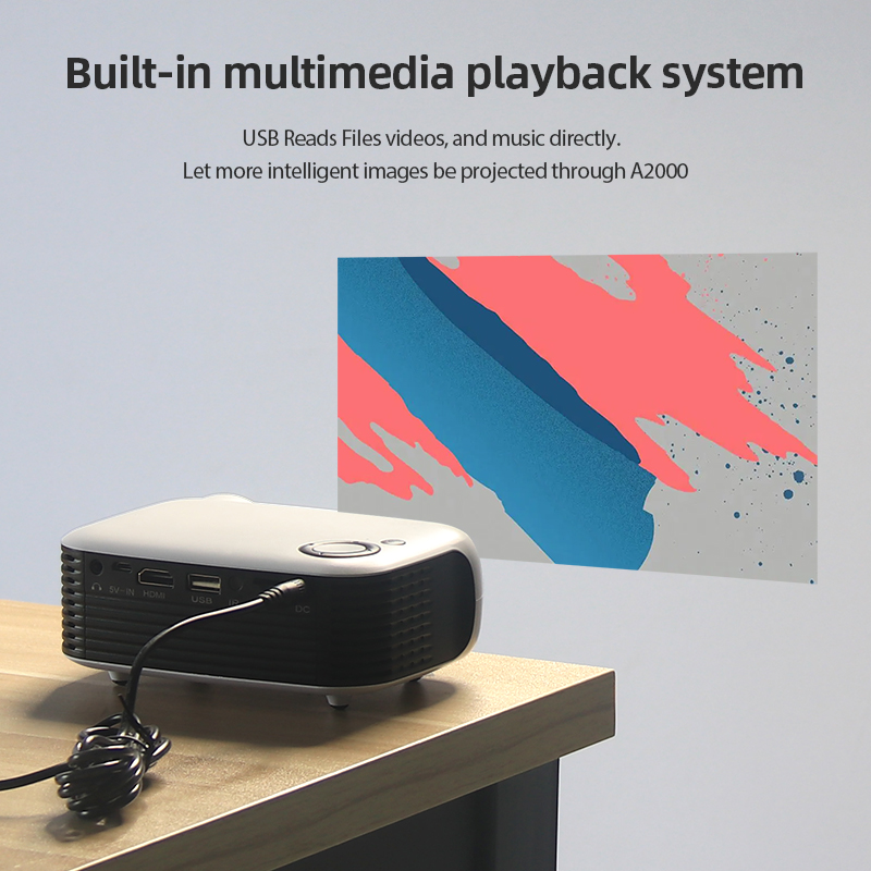 A2000 جهاز عرض صغير محمول LED  - مراجعة Industrial Laser Projector وسعره